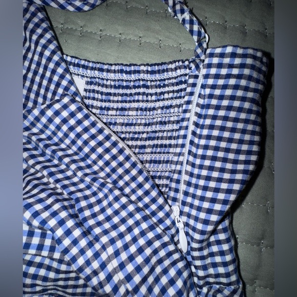 Old Navy Blue Gingham cami Women's swing Dress. Size Medium. EUC - Picture 8 of 12